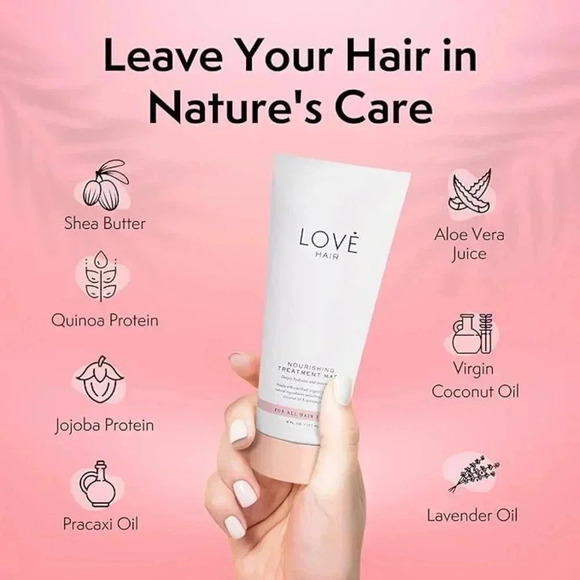 LOVE Hair Mask, All‎ Natural, Paraben & Sulfate Free, Vegan, 6oz - Picture 4 of 7